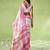 Off white cotton blend printed saree