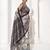 Grey silk blend printed saree