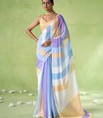 Multy cotton blend printed saree