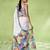 Off white cotton blend printed saree