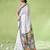 Off white cotton blend printed saree