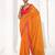 Orange georgette printed saree