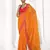 Orange georgette printed saree