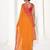 Orange georgette printed saree