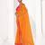 Orange georgette printed saree