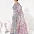 Grey cotton blend printed saree