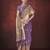 Purple silk blend jacquard printed saree