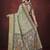 Pista green silk blend jacquard printed saree