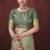 Pista green silk blend jacquard printed saree