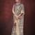 Pink silk blend jacquard printed saree