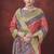 Red silk blend jacquard printed saree