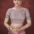 Red silk blend jacquard printed saree