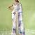 Off white silk blend printed saree
