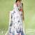 Off white silk blend printed saree