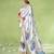 Off white silk blend printed saree