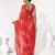 Red georgette printed saree