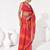 Red georgette printed saree