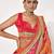Orange georgette printed saree
