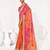 Orange georgette printed saree