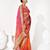 Orange georgette printed saree