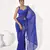 Blue georgette printed saree