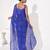 Blue georgette printed saree