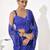 Blue georgette printed saree