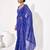Blue georgette printed saree