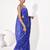 Blue georgette printed saree