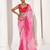 Pink georgette printed saree