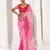 Pink georgette printed saree