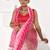 Pink georgette printed saree