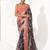 Black cotton blend printed saree