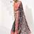 Black cotton blend printed saree