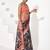 Black cotton blend printed saree