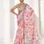 Pink cotton blend printed saree