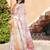 Off white linen cotton printed saree