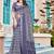 Purple linen cotton printed saree