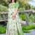 Green linen cotton printed saree