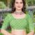 Green linen cotton printed saree