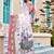 Off white linen cotton printed saree