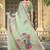 Pista linen cotton printed saree