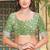 Pista linen cotton printed saree