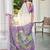 Lavender linen cotton printed saree