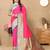 rani pink all over zari motifs silk blend saree with contrast pallu