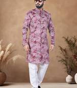 Red embroidery velvet semi indowestern with pollo pant for mens