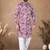 Red embroidery velvet semi indowestern with pollo pant for mens
