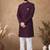 Red embroidery silk semi indowestern with pollo pant for mens
