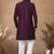 Red embroidery silk semi indowestern with pollo pant for mens