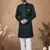 Green embroidery jaquard semi indowestern with pollo pant for mens
